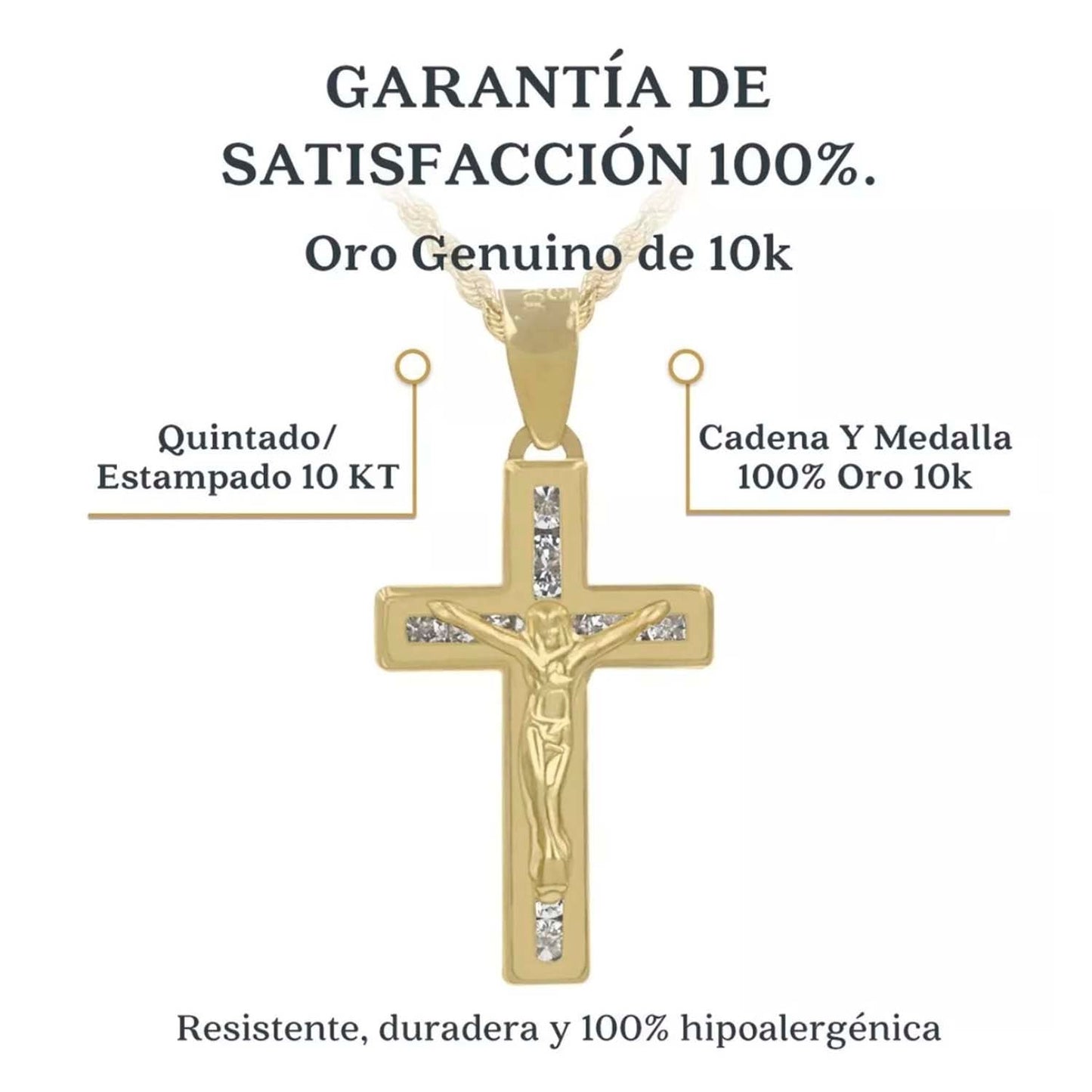 Dije de cristo de oro - GOLD SHIELD