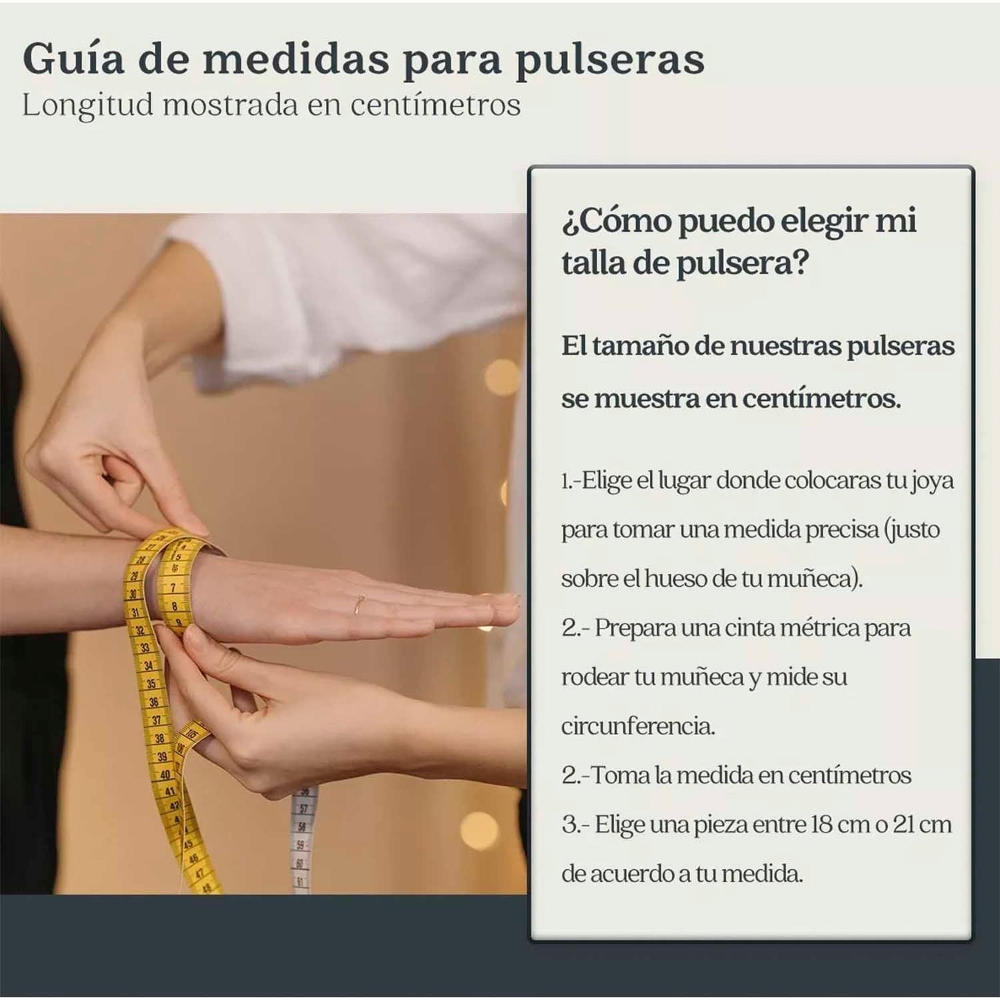 Guia de medidas para las pulseras