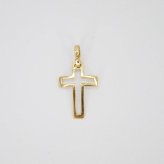 Cruz en oro amarillo 14k.